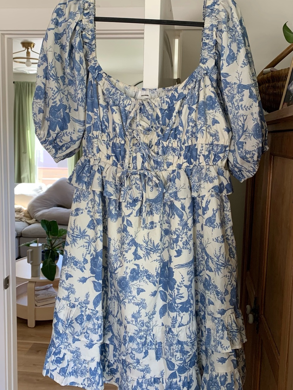 AUREUM Light Blue and White Floral Sundress